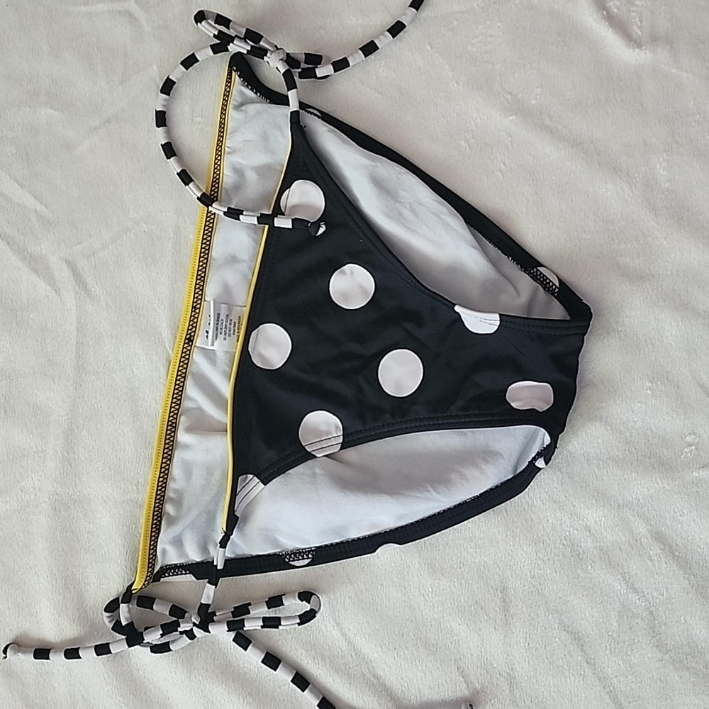 Malibu Black and White Polka Dot Bikini Bottom